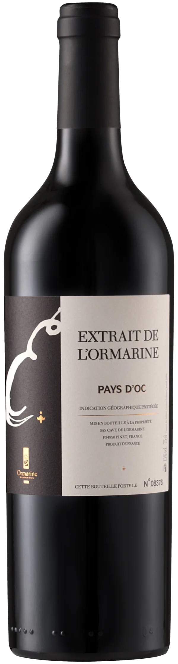 Bouteille de Extrait de l'Ormarine — CAVE DE L'ORMARINE, vin rouge