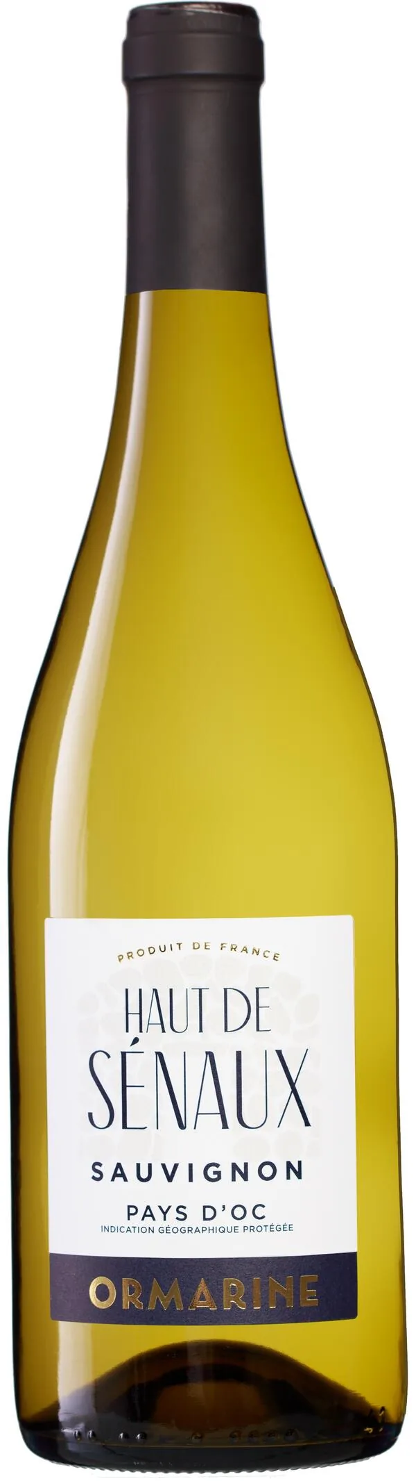 Bouteille de Haut de Senaux (Sauvignon, Chardonnay, Viognier, Pinot Rosé) — CAVE DE L'ORMARINE, vin blanc/rosé