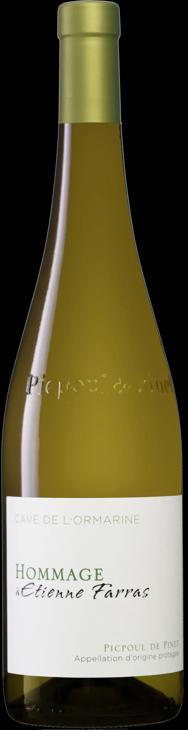 Bouteille de Hommage à Etienne Farras — CAVE DE L'ORMARINE, vin blanc