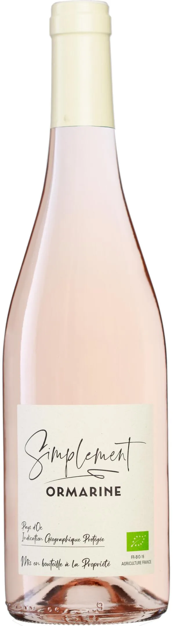 Bouteille de Simplement Ormarine Rosé — CAVE DE L'ORMARINE, vin rosé