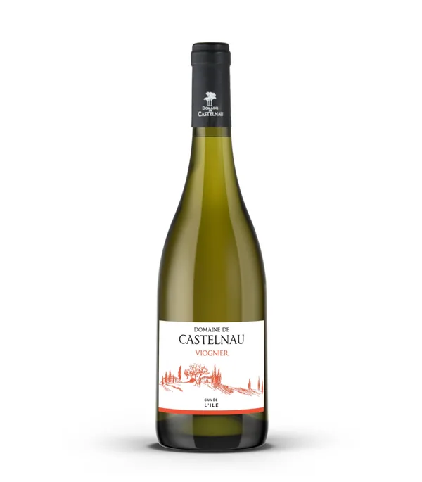 Bouteille de Viognier l'Île — DOMAINE DE CASTELNAU, vin blanc